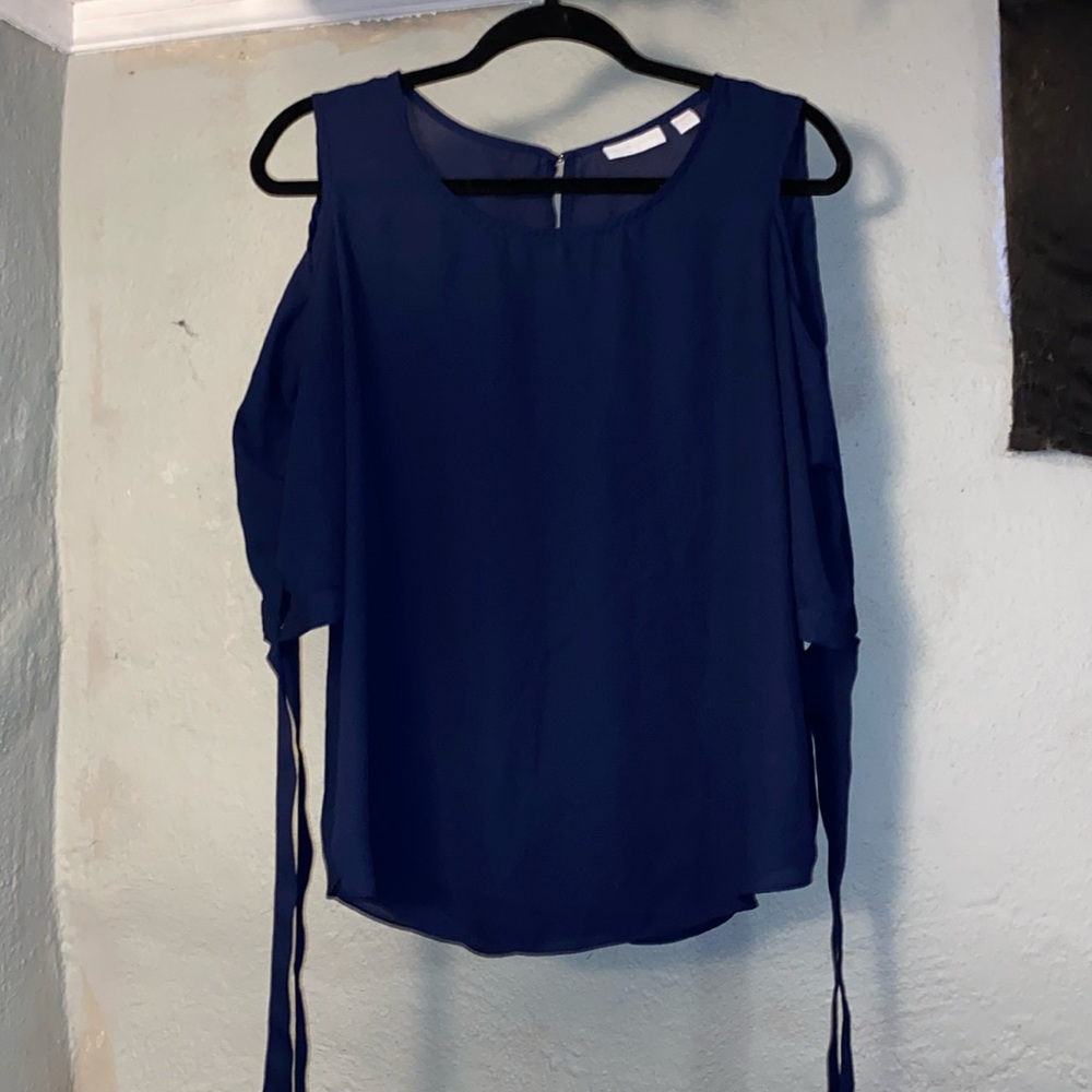 New York and company blue blouse